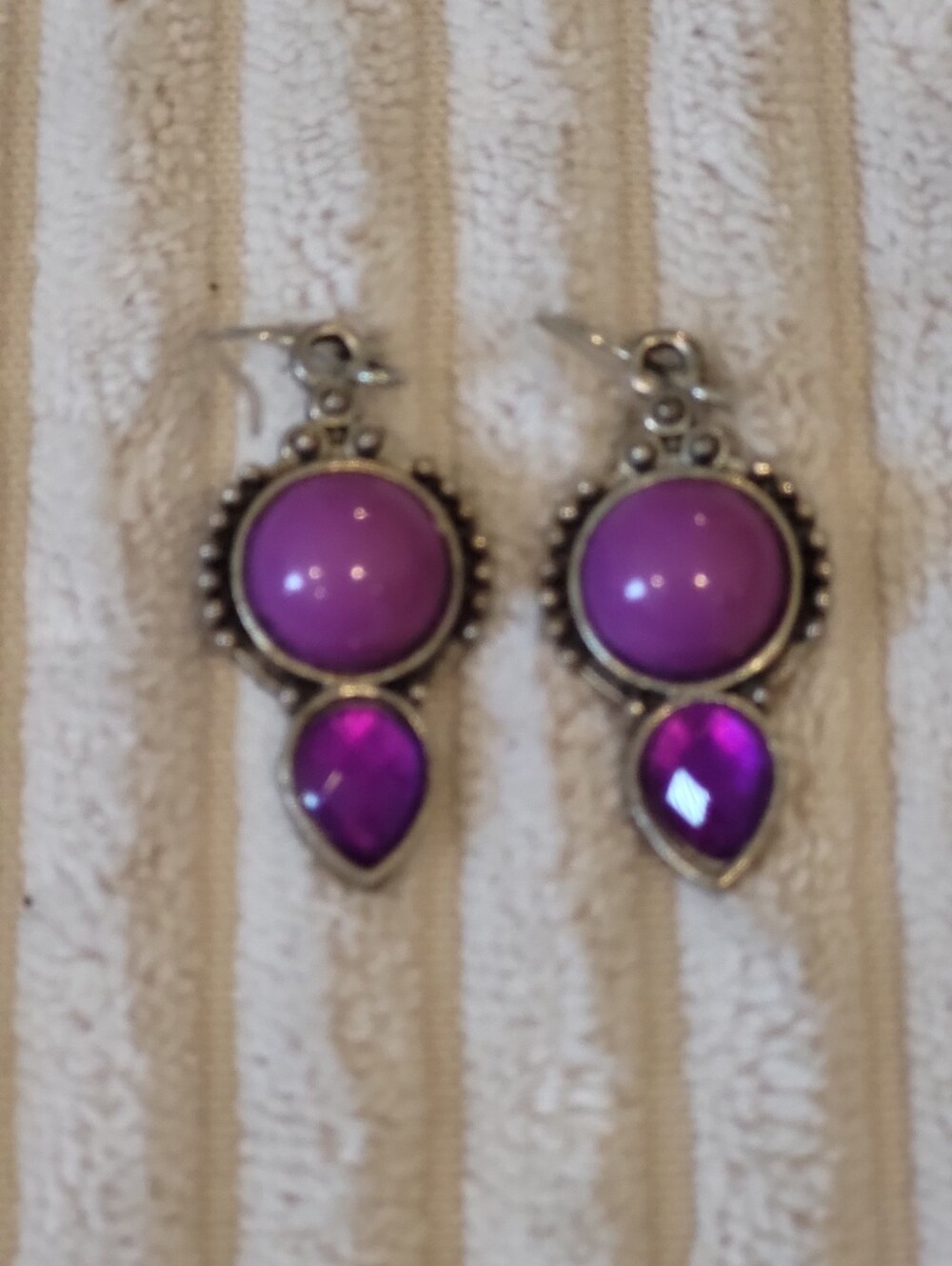 Purple Dangle Drop Earrings - Women Jewelry
